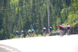Groupe de cyclistes à Chibougamau