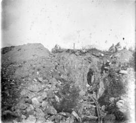 Travaux de prospection minière, île Portage