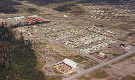 Vue aérienne des Places Rivest et Lebel à Lebel-sur-Quévillon