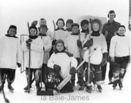 Groupe de jeunes joueurs de Hockey