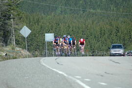 Groupe de cyclistes à Chibougamau