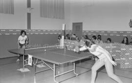 Partie de tennis sur table aux finales des Jeux du Québec à Chapais