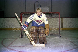 Joueuse de hockey, gardienne de but, à Lebel-sur-Quévillon