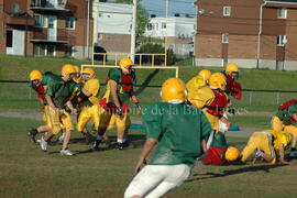 Match de l'équipe de football Troïlus de Chibougamau.