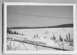 Forage sur glace à la mine Jaculet en 1957 par la compagnie Bradley Bros de Noranda.