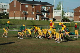 Match de l'équipe de football Troïlus de Chibougamau.