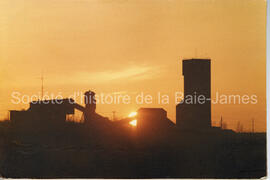 Coucher de soleil sur le site minier 1984.
