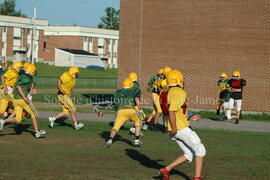 Match de l'équipe de football Troïlus de Chibougamau.