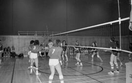 Partie de volley-ball aux finales des Jeux de Québec à Chapais