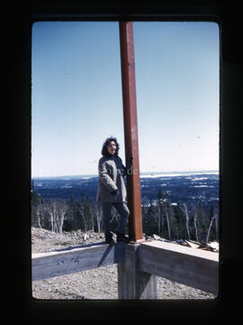 Station radar du mont Bourbeau en construction