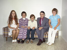 Photo de famille de Léo Landry et Maria Béchard de Lebel-sur-Quévillon