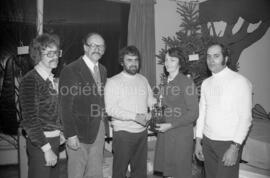 Groupe de personnes à la soirée du festival de l’orignal [de Val-d’Or?]