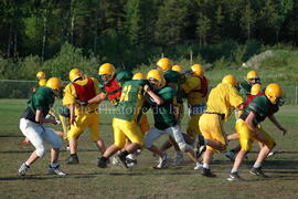 Match de l'équipe de football Troïlus de Chibougamau.