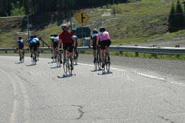 Groupe de cyclistes à Chibougamau