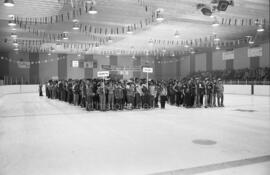 Groupe de personnes aux finales des Jeux de Québec à Chapais