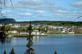 Vue de Chibougamau depuis le Parc Obalski