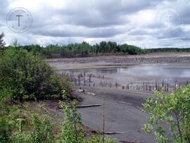 "Lac à Slam", parc de résidus de la mine Opémiska qui s'est déversé