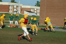 Match de l'équipe de football Troïlus de Chibougamau.