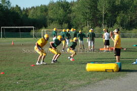 Match de l'équipe de football Troïlus de Chibougamau.