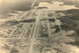 Vue aérienne de la ville de Chibougamau
