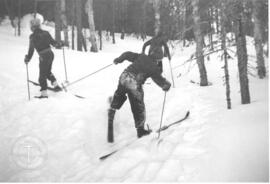 Jeunes faisant du ski de fond.