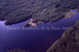 Camp at Lac de la Gravière from air