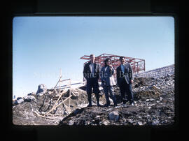 Station radar du mont Bourbeau en construction