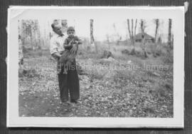 Raoul Jourdain et Ed L’Italien à la mine Cedar Bay le 8 octobre 1950.