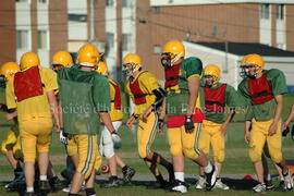 Match de l'équipe de football Troïlus de Chibougamau.
