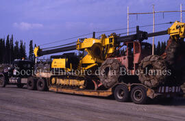 Tree cutter on truck.
