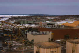 Vue vers la woodroom et la scierie Domtar de Lebel-sur-Quévillon