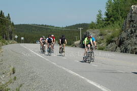 Groupe de cyclistes à Chibougamau