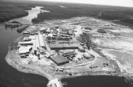 Vue aérienne de la scierie de Barrette-Saucier à Lebel-sur-Quévillon