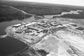 Vue aérienne de la scierie de Barrette-Saucier à Lebel-sur-Quévillon
