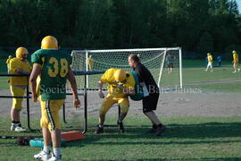 Match de l'équipe de football Troïlus de Chibougamau.