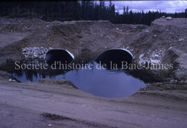 Collapsed culvert  on road to Frotet.