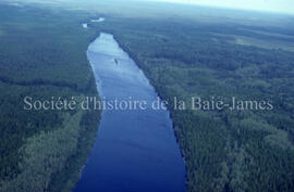 Chibougamau River from air.