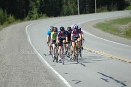 Groupe de cyclistes à Chibougamau