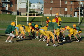 Match de l'équipe de football Troïlus de Chibougamau.