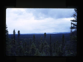Vue du lac Chibougamau des hauteurs 8-1966