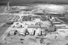 Vue aérienne de la scierie de Barrette-Saucier à Lebel-sur-Quévillon