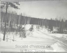 Pont sur la route d'hiver pour monter à Chibougamau