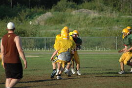 Match de l'équipe de football Troïlus de Chibougamau.