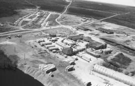 Vue aérienne de la scierie de Barrette-Saucier à Lebel-sur-Quévillon