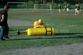 Match de l'équipe de football Troïlus de Chibougamau.