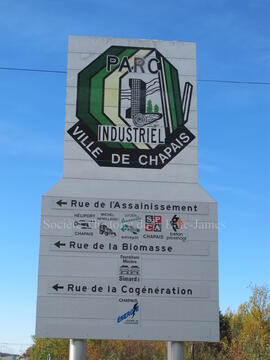 Pancarte du Parc industriel, Chapais