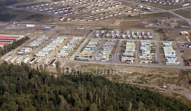 Vue aérienne des Places Rivest et Lebel à Lebel-sur-Quévillon