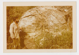 Joseph «Joe Chibougamau» Mann lors de travaux de prospection.