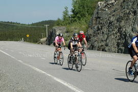 Groupe de cyclistes à Chibougamau