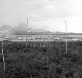 Vue aérienne de l’usine Domtar de Lebel-sur-Quévillon